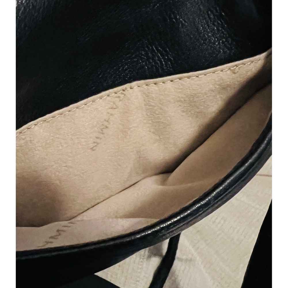 Brahmin Black Leather Shoulder Bag Crocodile Embossed Accents Gold Tone Hardware - Picture 8 of 10